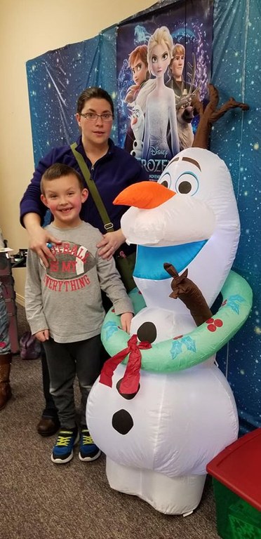 Mom, me and Olaf!