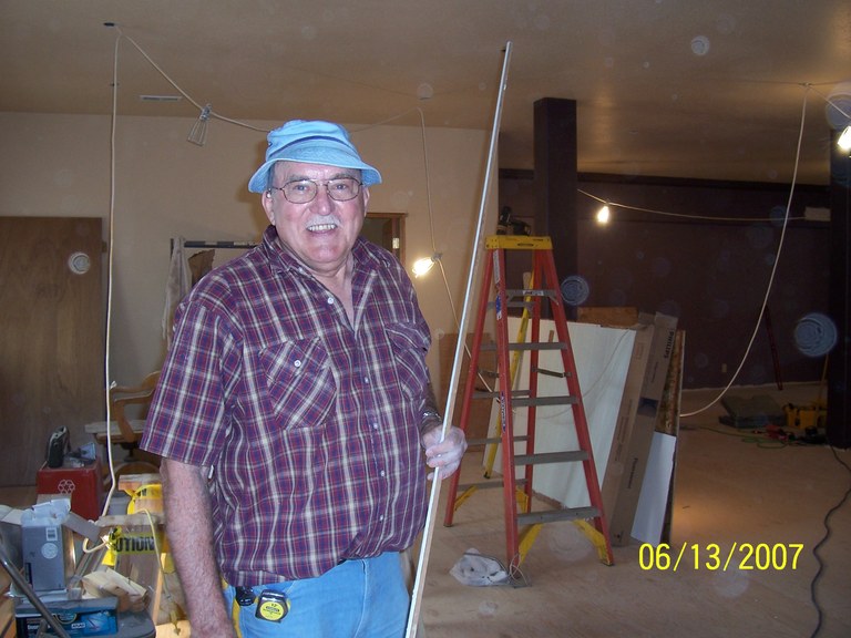 Norm Hooker working on electrical!